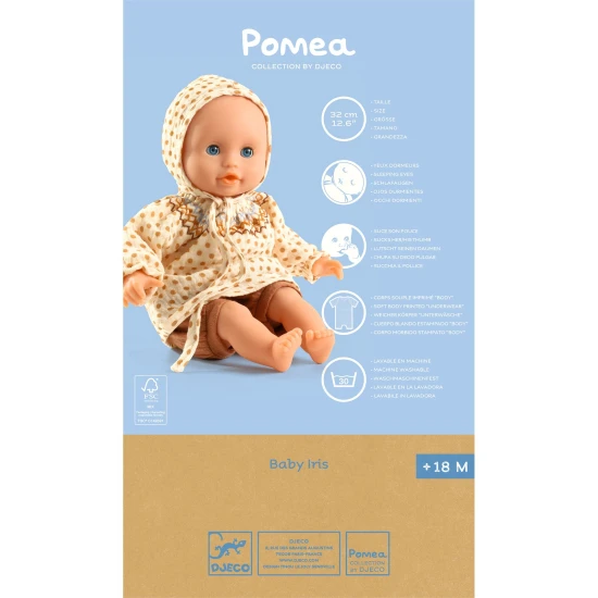 Panenka Pomea Baby Iris 32 cm Panenka Pomea Baby Iris 32 cm – Djeco DJ07879