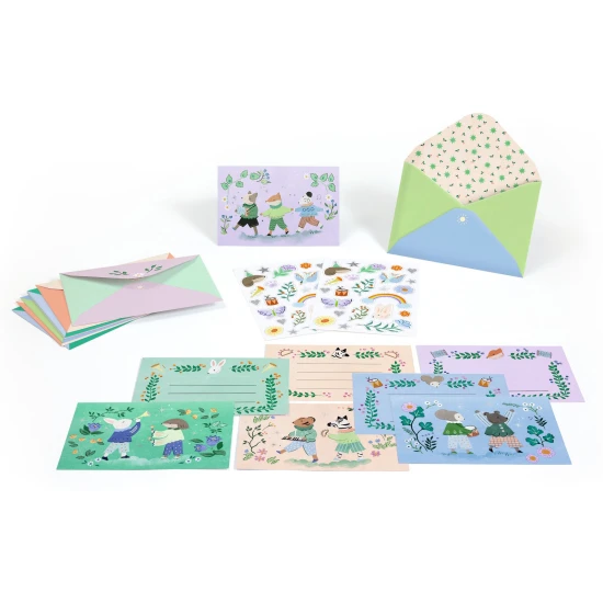 Doprovod zvířat: 8 pozvánek & samolepky