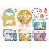Úžasná stvoření 8 pozvánek s nálepkami