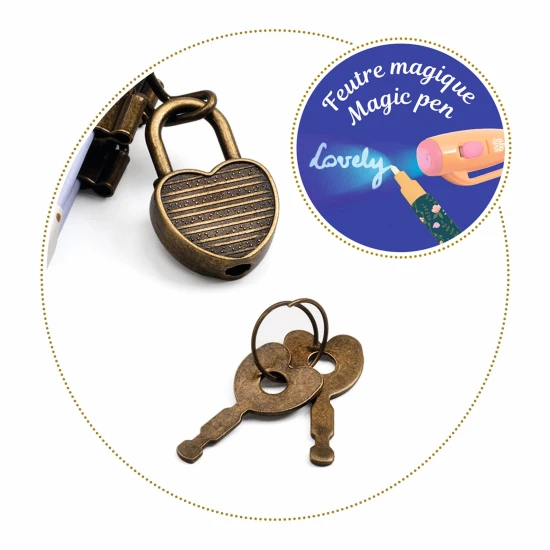 Kendra: tajný malý zápisník s kouzelným perem, zámkem a klíčkem z kolekce Lovely Paper