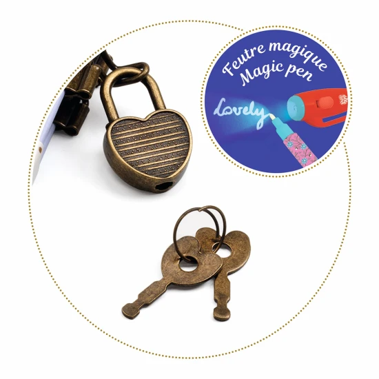 Fiona: tajný malý zápisník s kouzelným perem, zámkem a klíčkem z kolekce Lovely Paper