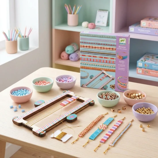 Výroba tkaných náramků s velkými korálky