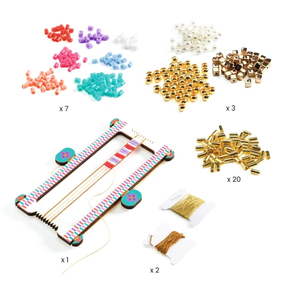 Výroba tkaných náramků s velkými korálky