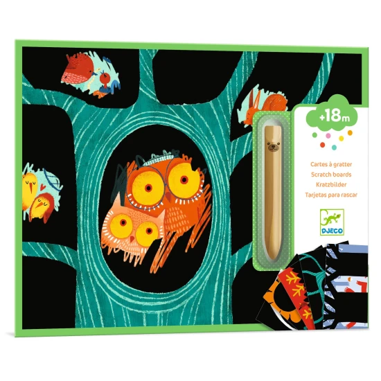 Učím se o zvířátkách: Vyškrabovací obrázky