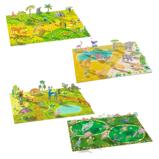 Zvedací odnímatelné samolepky – Zvířata