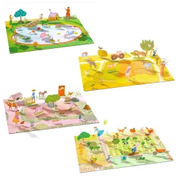 Zvedací odnímatelné samolepky Farma