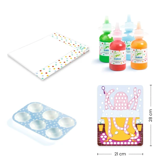 Malování prsty Bodíky a rybičky