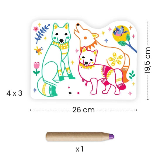 Magické vybarvování pastelka Rodiny z lesa