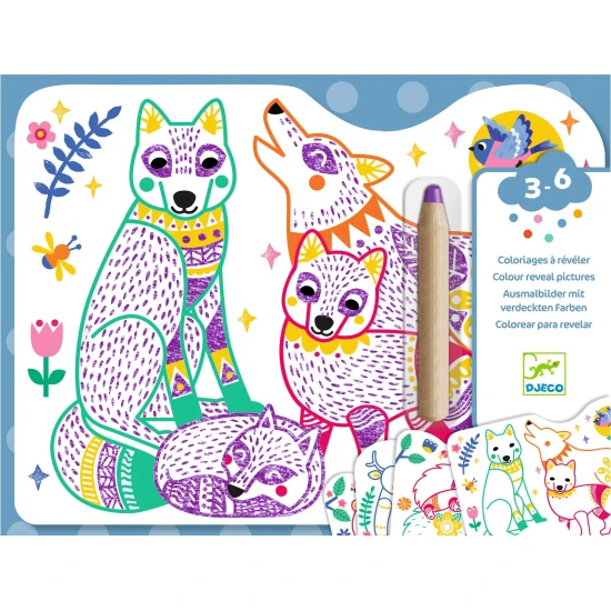 Magické vybarvování pastelka Rodiny z lesa