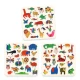 Plstěné samolepky Zvířátka 60 ks