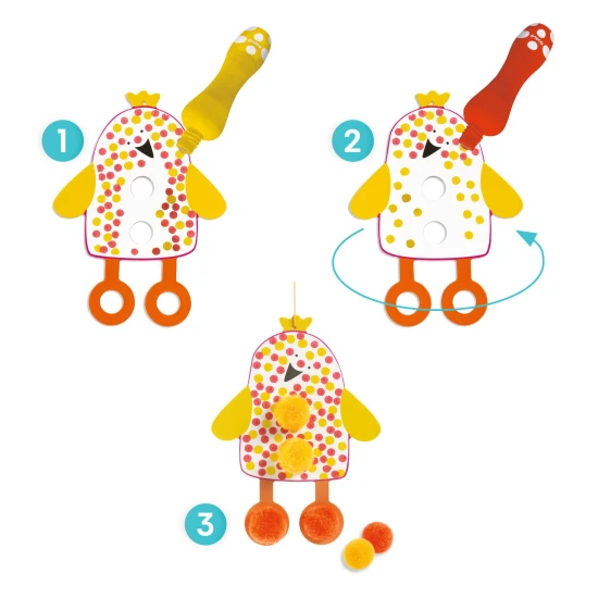 Malování Bodíky a bambulky Na obloze