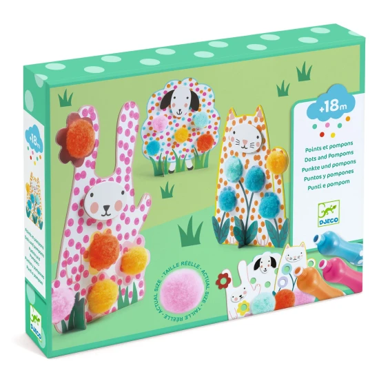 Malování Bodíky a bambulky V trávě