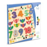 Edukační puzzle s čísly a zvířátky