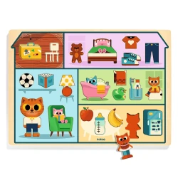 Dřevěné edukační puzzle Dům