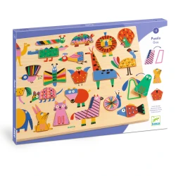 Dřevěné vkládací puzzle Puzzlo Geo