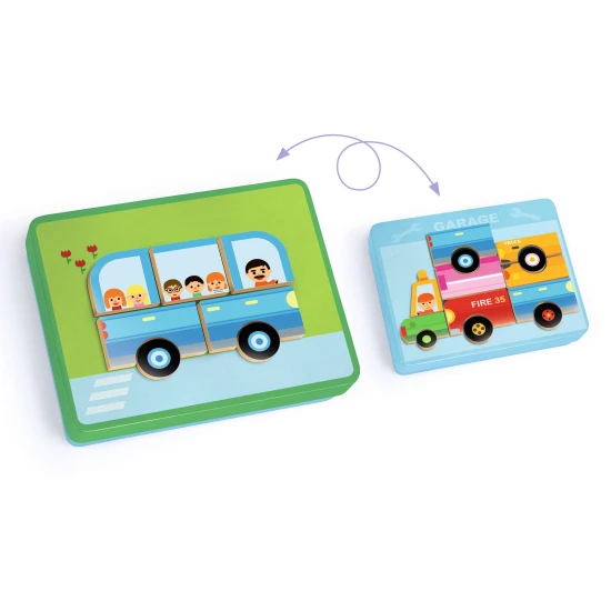 Magnetická skládačka – Vozidla