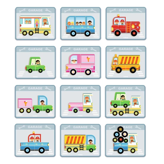 Magnetická skládačka – Vozidla