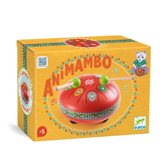 Kovový červený buben Animambo