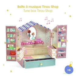 Tinou shop: hrací skříňka s dvířky a 3 zásuvkami