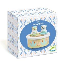 Dřevěná hrací skříňka Medvěd a sova