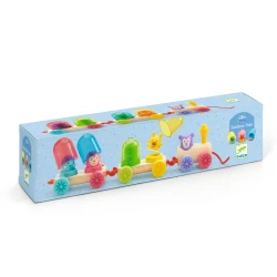 Dřevěný duhový vlak