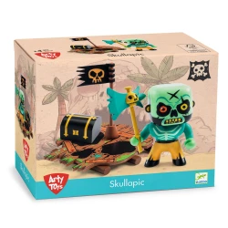 Arty Toys figurka pirát Skull s vorem a truhlou