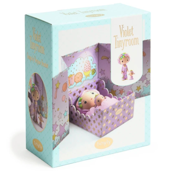 Tinyly figurky pro děti – Violeta a Hvězdička s ilustrovanou krabičkou