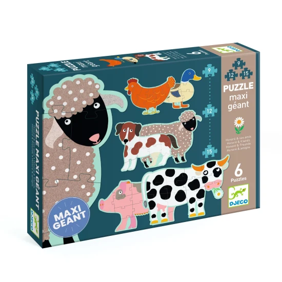 Obří puzzle Zvířátka 72 ks Djeco