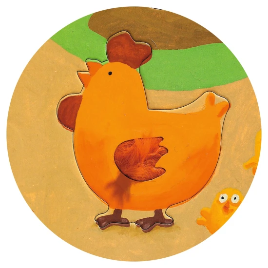 Obrovské hmatové puzzle Farma (s plochami pro rozvíjení hmatu)