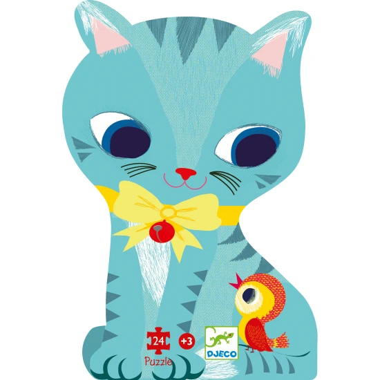 Siluetové puzzle: Kočička