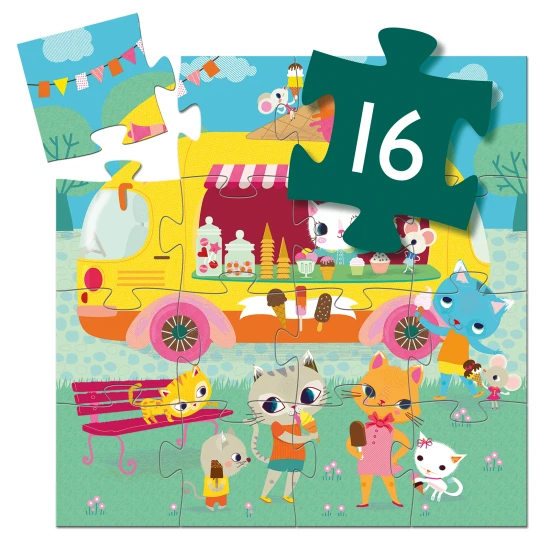 Puzzle Pojízdná zmrzlinárna 16 ks