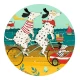 Siluetové puzzle Dalmatin Ollie od Djeco – 24 barevných dílků ve tvaru pejska, vhodné pro skládání a dekoraci dětského pokoje.