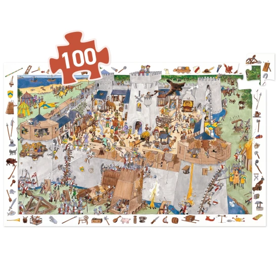 Objevovací puzzle Opevněný hrad 100 ks