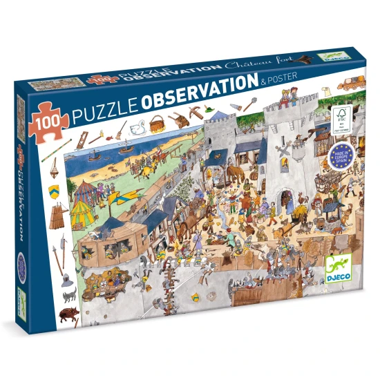 Objevovací puzzle Opevněný hrad 100 ks