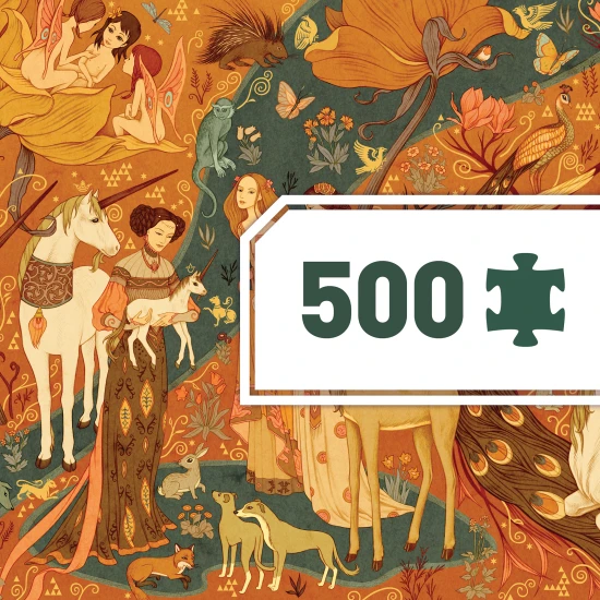 Puzzle Galerie Zahrada s jednorožcem 500 ks