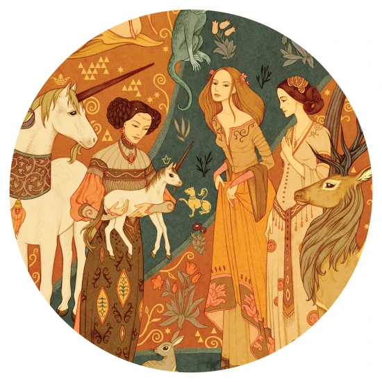 Puzzle Galerie Zahrada s jednorožcem 500 ks