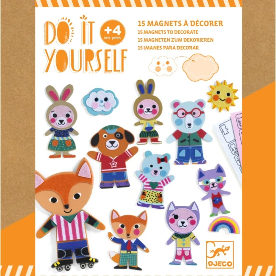 Kreativní sada na ozdobení zvířátek: Mozaika a plstěné nálepky s 3D efektem