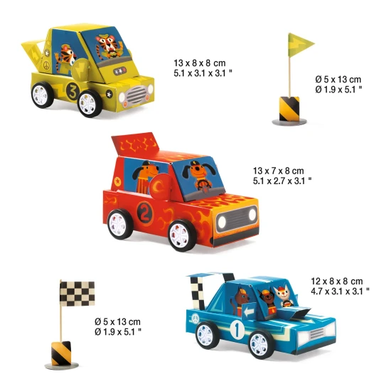 DIY – Vytvoř si sám Grand prix 3 závodní auta