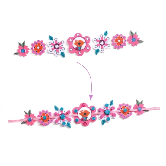 DIY Náramky Nejlepší přátelé DIY náramky pro děti djeco – kreativní sada s plstěnými náramky, pěnovými nalepkami a kamínky