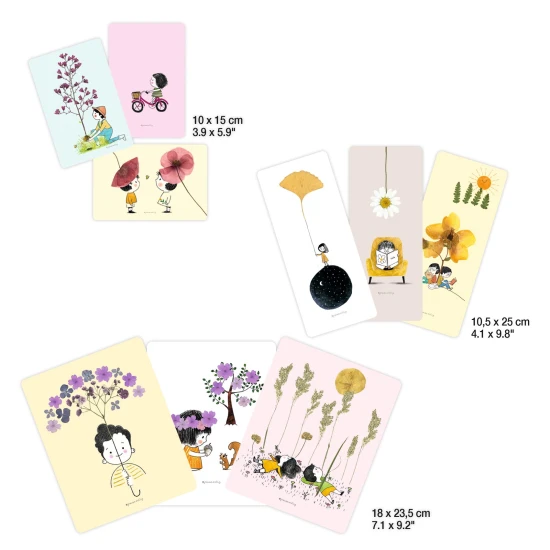 DIY – Vytvoř si sám Lis na rostlinky s 30 ilustracemi na koláž: Inspirace z přírody