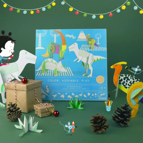 Kartonová 3D kreativní sada Dinosauři