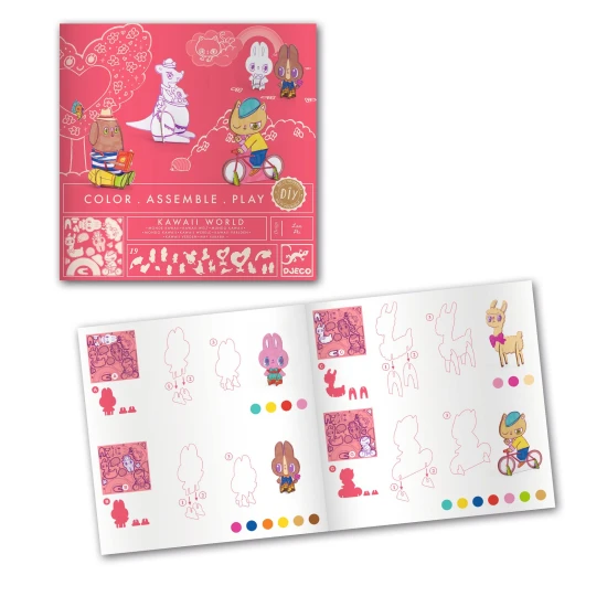 Kartonová 3D kreativní sada Kawaii world