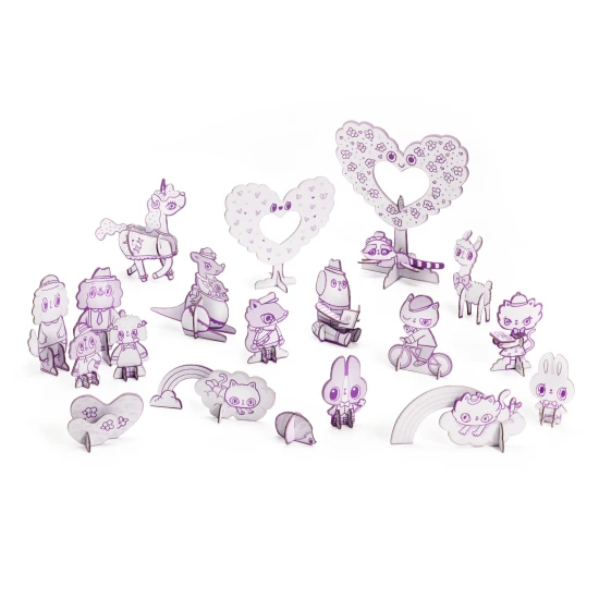Kartonová 3D kreativní sada Kawaii world