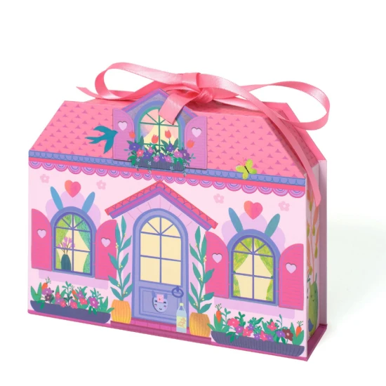Dětská kreativní sada Djeco Mi House Rosie - mini domeček s nábytkem, postavičkou a doplňky