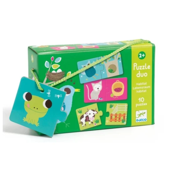 Puzzle duo Kde bydlí zvířátka