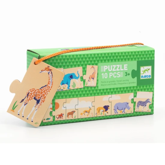 Postupové puzzle – Africká zvířata (malý, větší, největší)