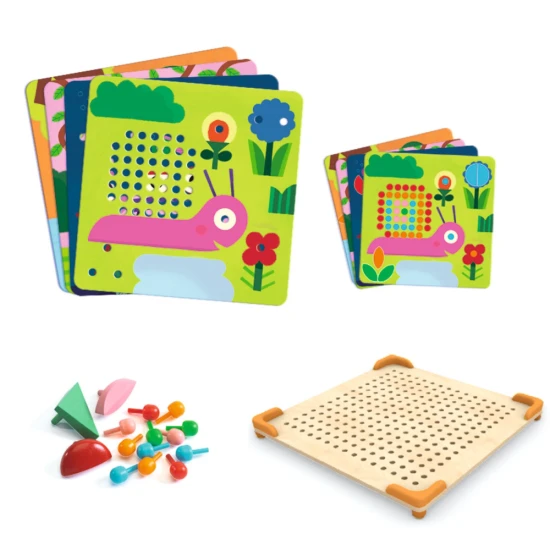 Mini Animo mozaika - dětská hračka s barevnými kolíčky a obrázky zvířátek