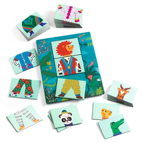 Djeco Mix & Match Modanimo – skládací hra s barevnými tvary pro rozvoj logiky a kreativity