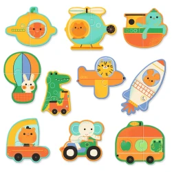 Puzzle Duo Dopravní prostředky 10 ks Puzzle Duo Dopravní prostředky 10 ks