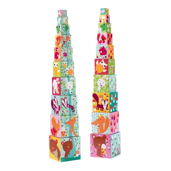 Kostky pyramida Lesní zvířátka